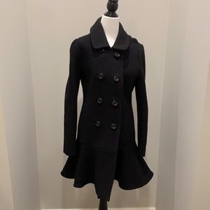 Kate Spade fluted hem wool peacoat